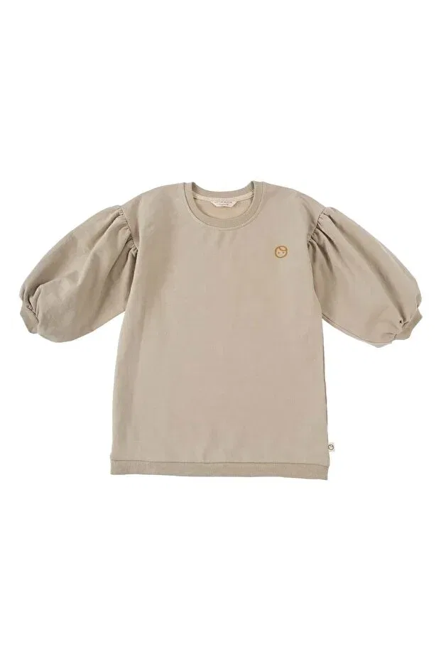 Детские свитшот для девочек с рукавом-фонарик Balloon sleeve sweat Little Gusto, Beige