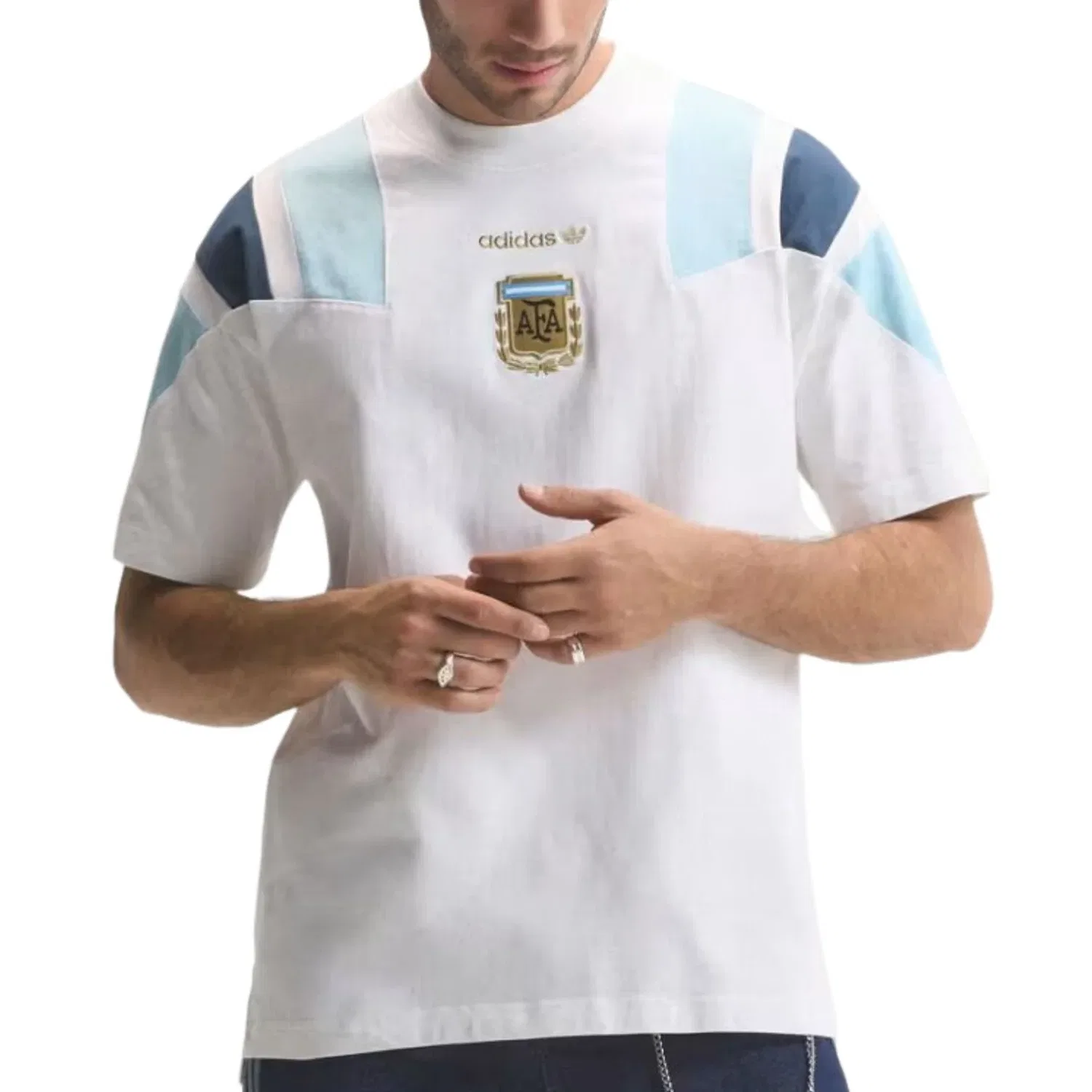 Мужская футболка с принтом Argentina EQT Adidas, темно-синий — фото 2