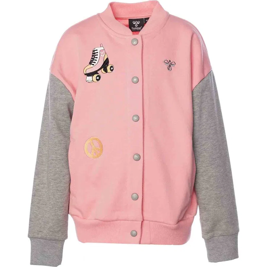 Детский свитшот с капюшоном и молнией Dagnes Bomber Hummel, Розовый — фото 2
