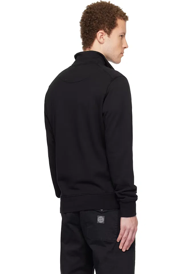 Черная флисовая куртка 70 из органического хлопка Stone Island — фото 3