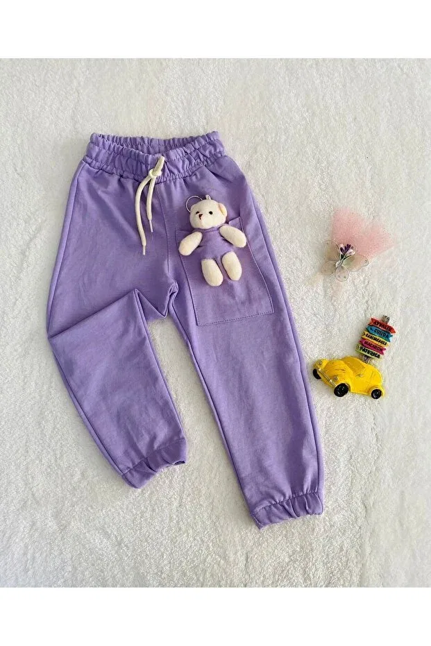 Детские спортивные штаны для девочек с принтом Ayliz Bebe, Lila
