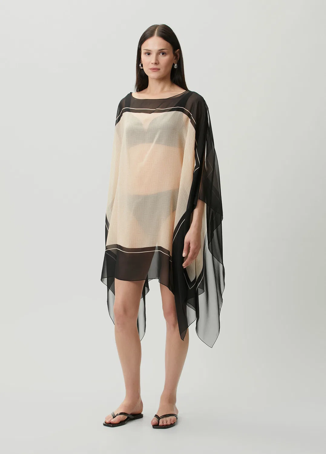 Платье пляжное Kaftan Balmain, ekru