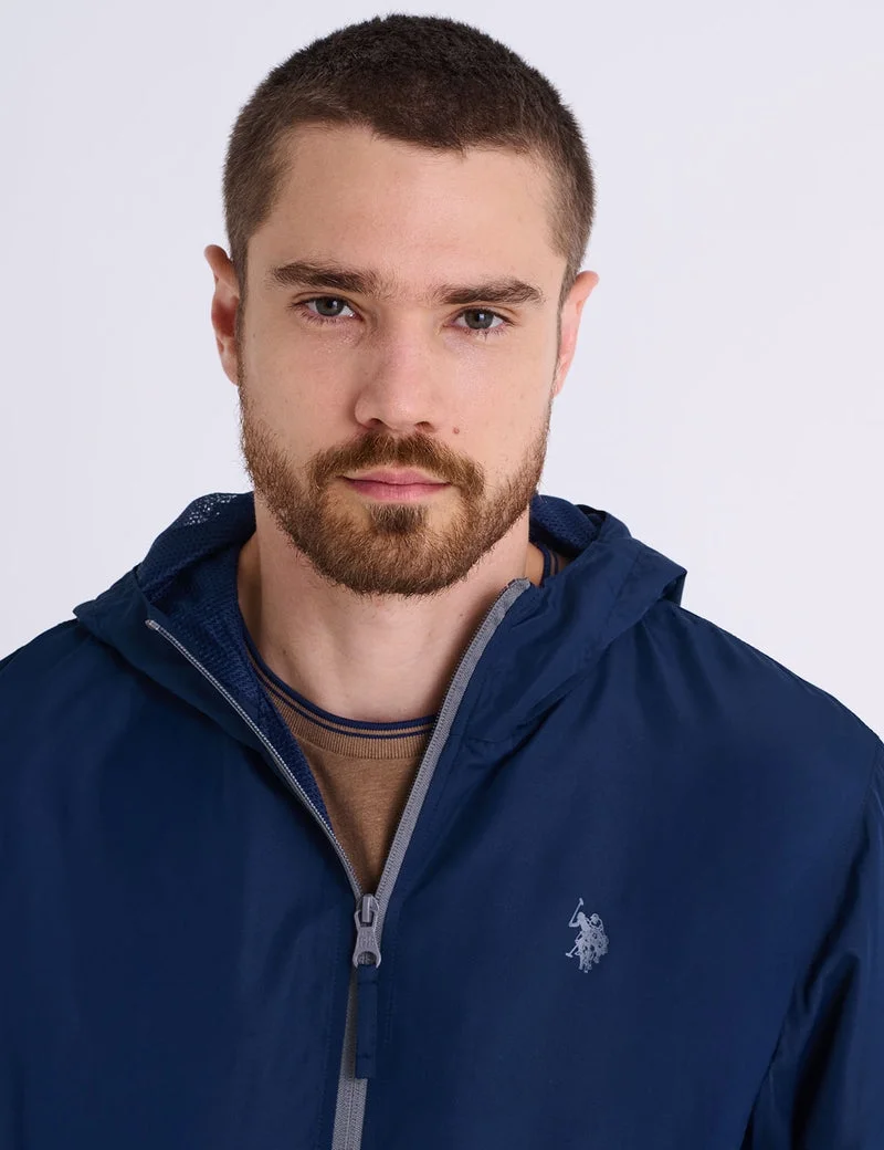 Ветровка U.S. Polo Assn Hooded, классический темно-синий — фото 3
