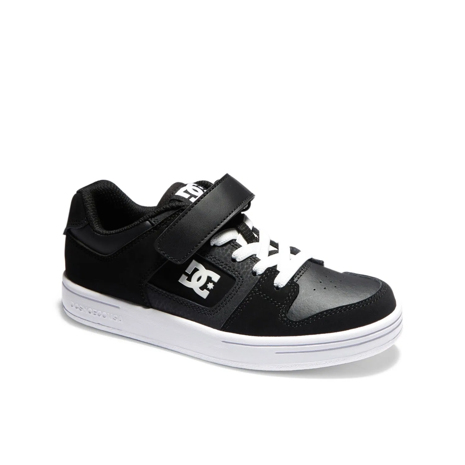 Детские кожаные кроссовки с амортизацией DC Shoes Manteca 4 V, Black/Black/White