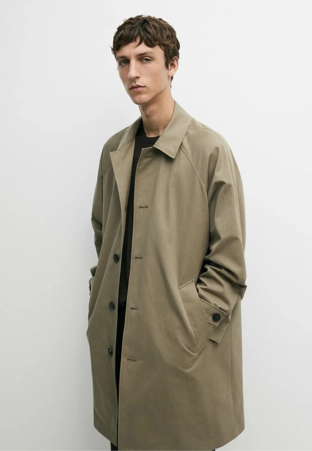 Классическое пальто Massimo Dutti, Mottled Brown