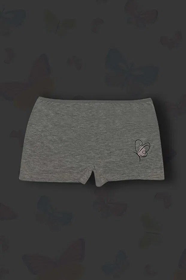 Детский комплект боксеров для мальчиков хлопковый Butterfly Printed Gri Mor Tekstil, Gray/White/Ecru — фото 3