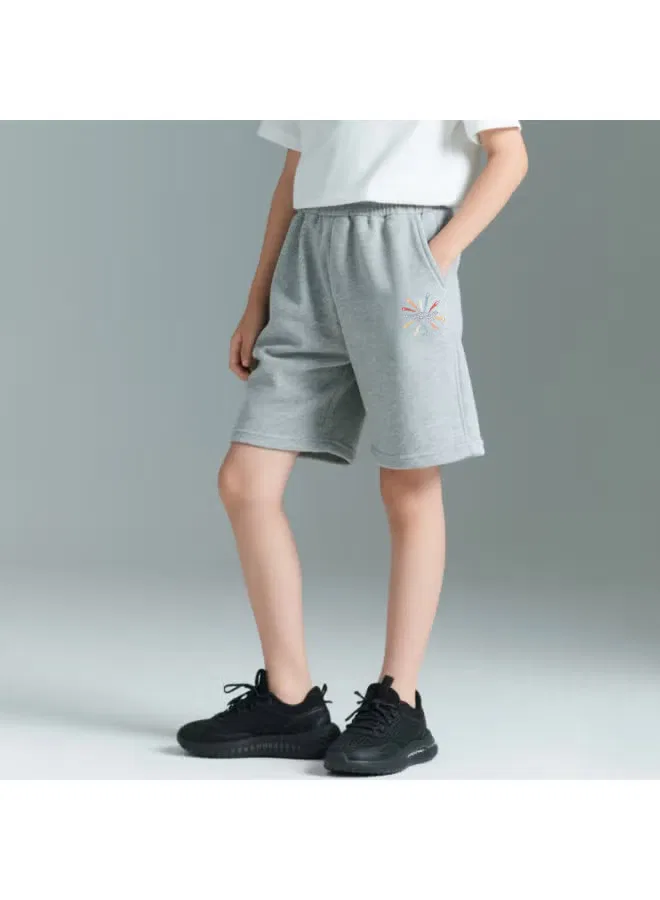 Шорты хлопковые бермуды для девочек Jeanswest, серый — фото 2