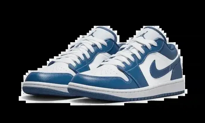Детские кроссовки с принтом Air Jordan 1 Low Nike, Blau Weiss — фото 2