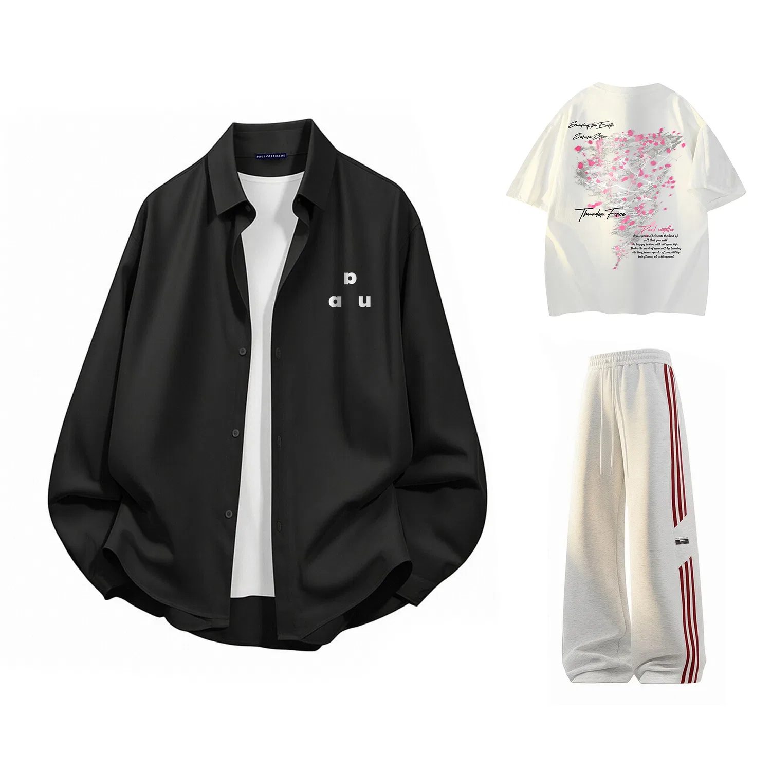 Детский комплект из футболки и брюк с рубашкой, Shirt Matching Set, Paul Costelloe