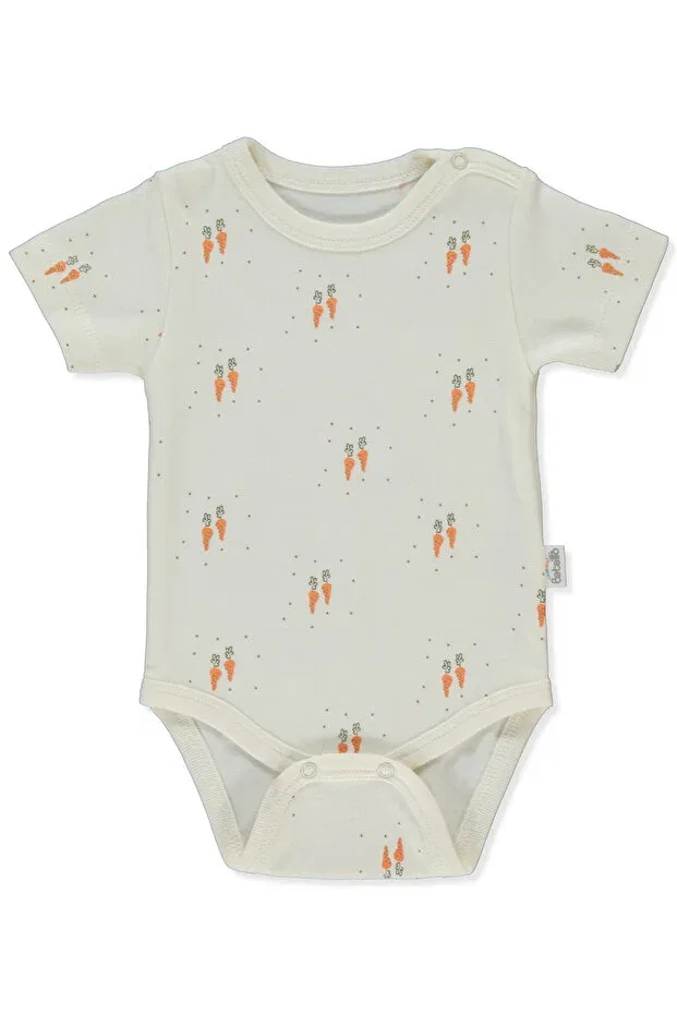 Детское боди для новорожденных с коротким рукавом Interlock Short Sleeve Body Ay Bebetto, Ecru