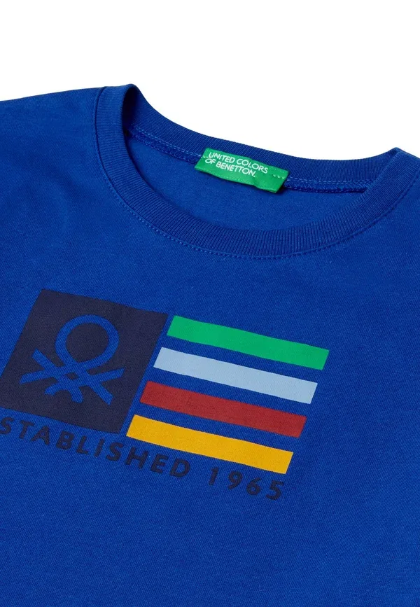 Детская футболка United Colors Of Benetton, синий — фото 3