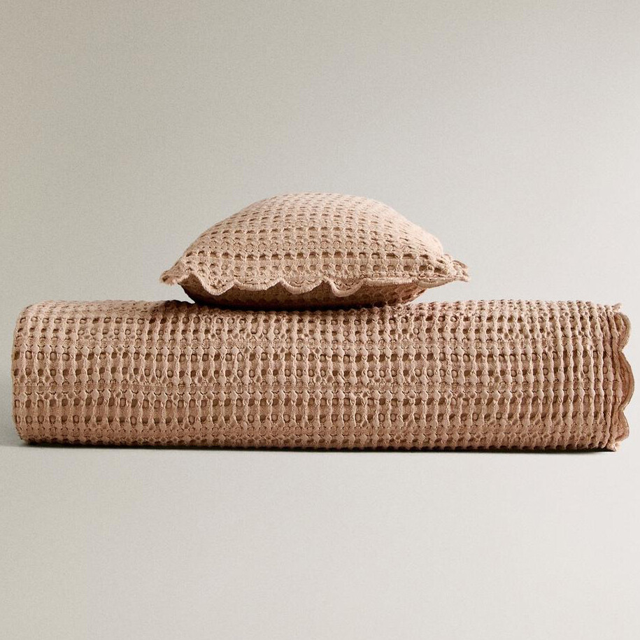 

Детское покрывало Zara Home Waffle-knit, розовый