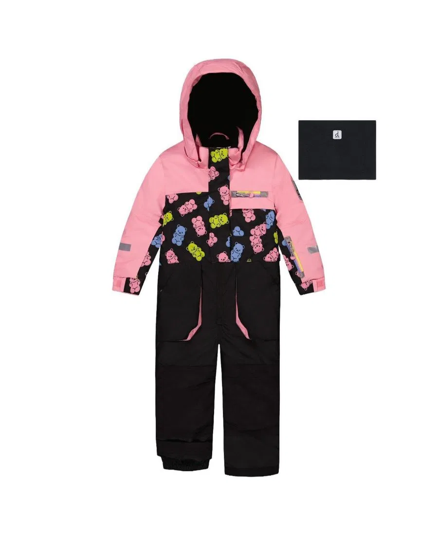 Детский комбинезон PLAY с принтом Gummy Bear Print Deux par Deux, Black Gummy Bear Print