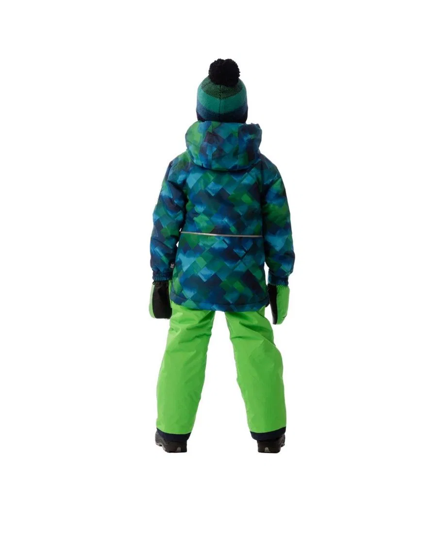 Комплект из куртки и снежных штанов с принтом в клетку, модель CHILL Deux par Deux, Blue And Green Checkered Print — фото 3
