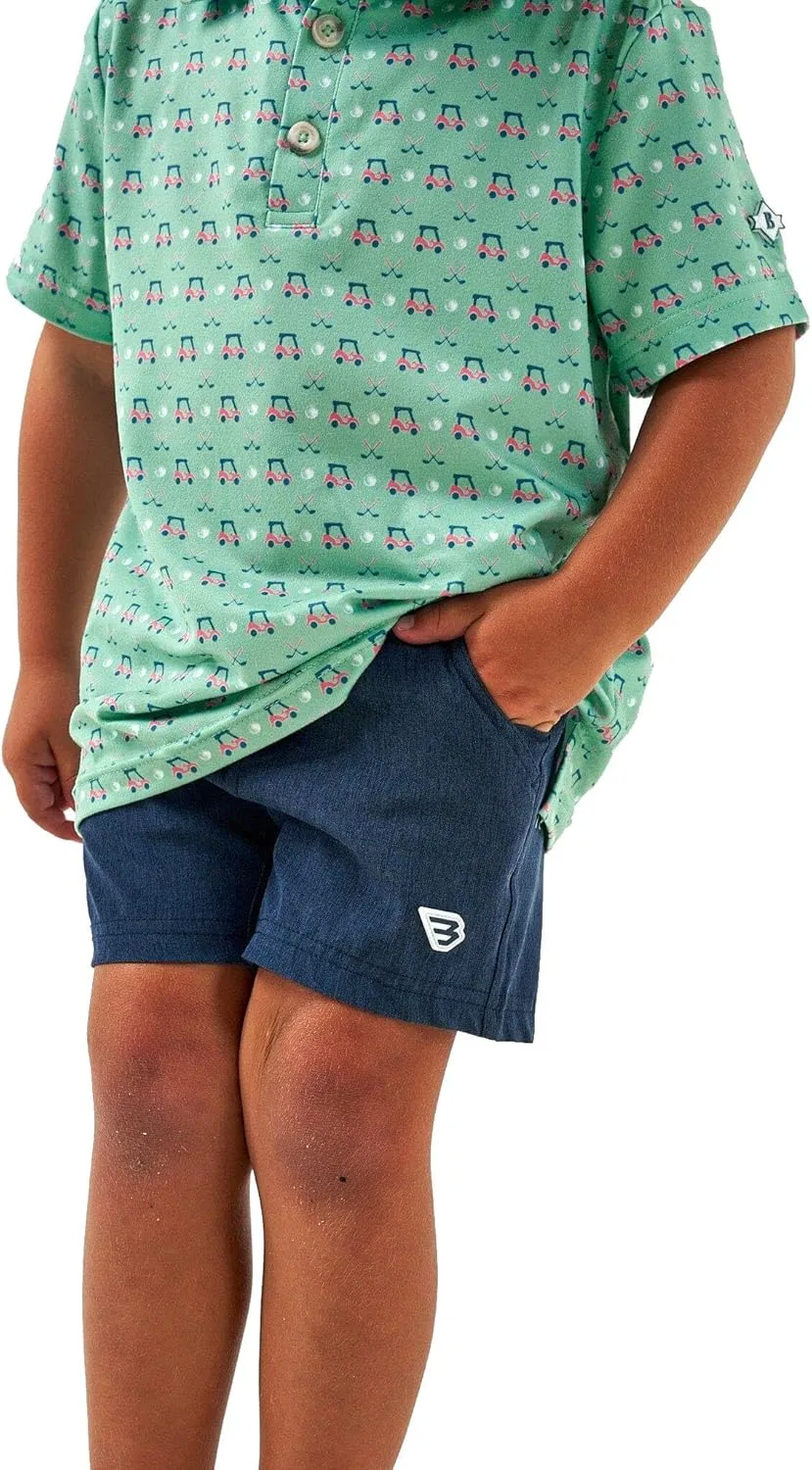 Детские шорты для активного отдыха Burlebo, с подкладкой, Heather Navy - American Flag