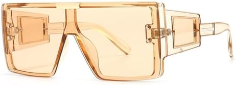 

Современные солнцезащитные очки большого квадратного размера 2027 года для женщин и мужчин, в ретро-оправе, модные солнцезащитные очки с защитой от УФ-излучения UV400 MTZJH, Champagne