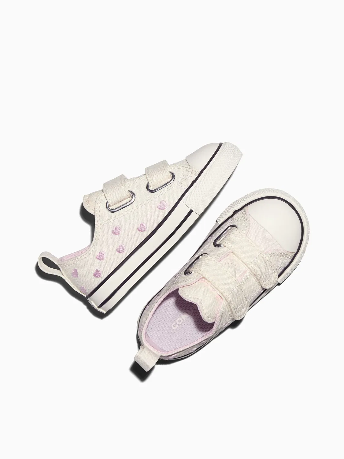 Кроссовки детские Converse Chuck Taylor Heart 1V, белый — фото 4
