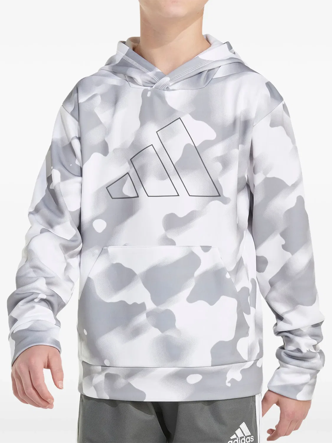 Худи D4T с камуфляжным принтом Adidas, белый