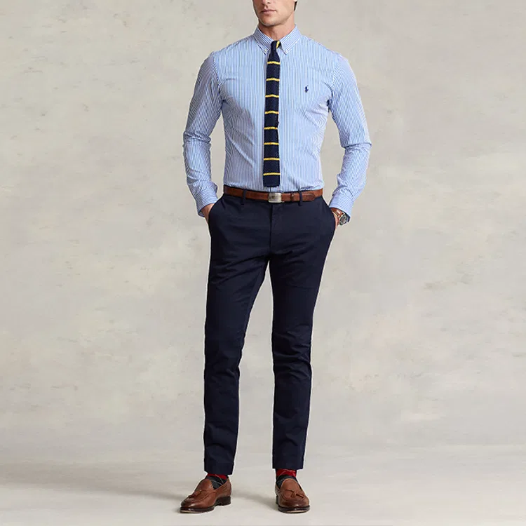 Рубашка мужская классическая Ralph Lauren, Blue — фото 3