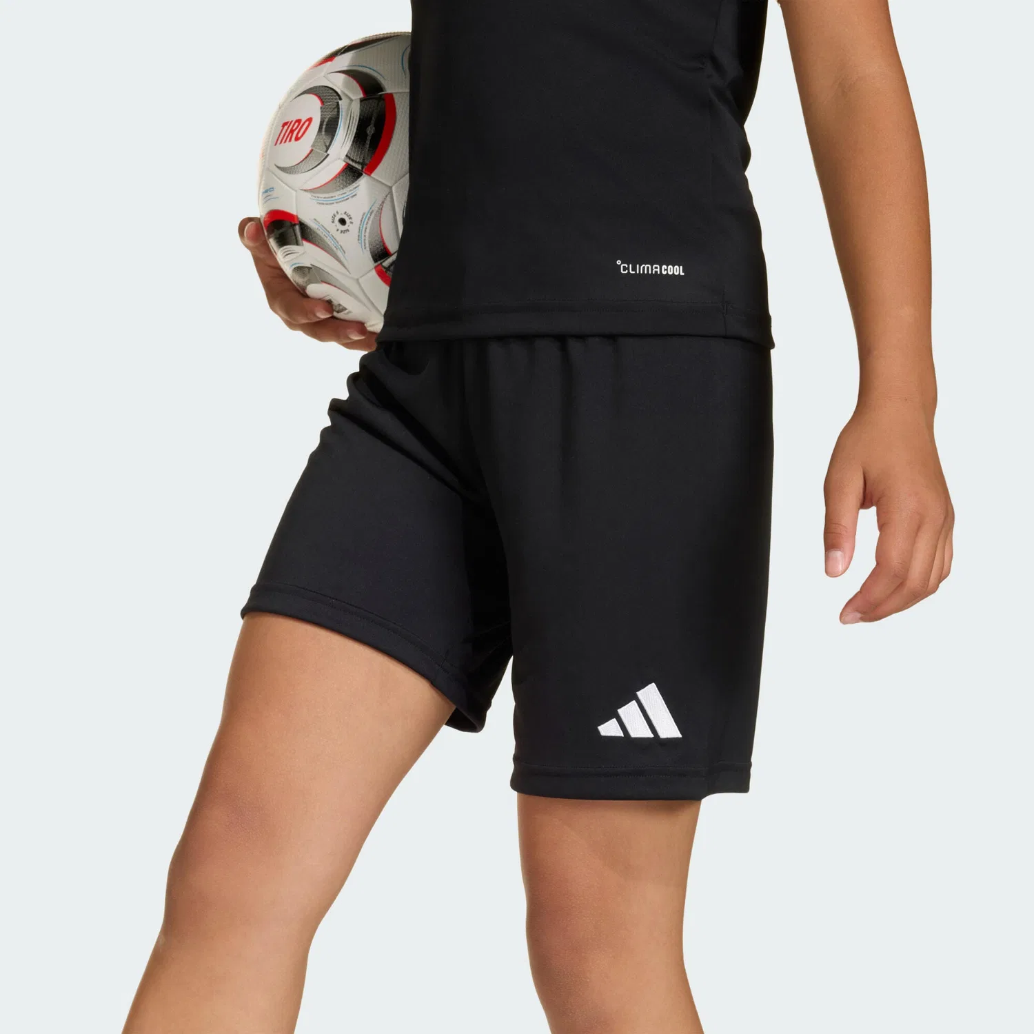 Детские шорты с технологией Climacool Entrada26 Adidas, Schwarz — фото 4