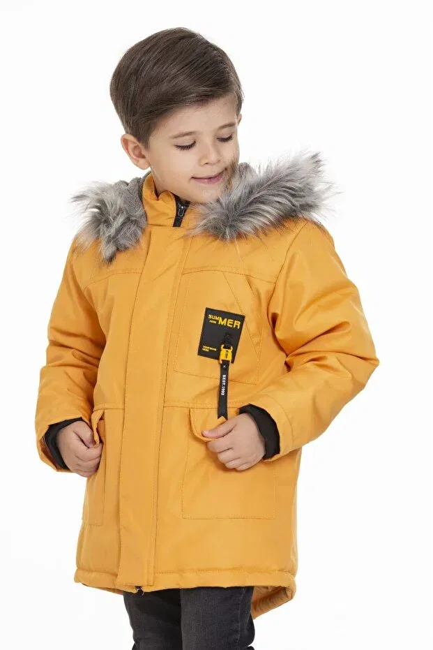 Детское пальто для девочек водонепроницаемое Öfi Kids, Yellow