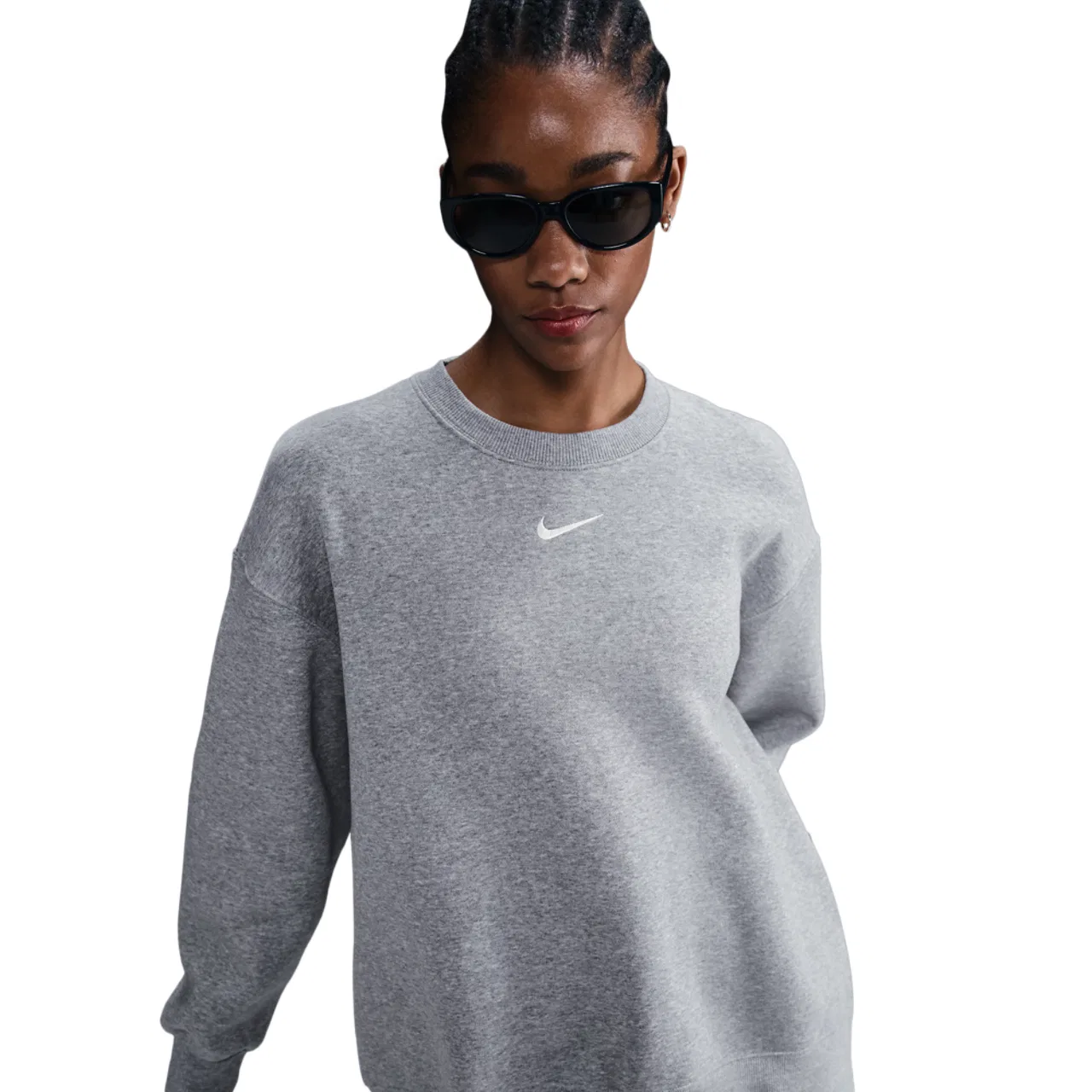 Женская флисовая кофта Nike NSW Phoenix Fleece, цвет Dk Grey Heather/Sail