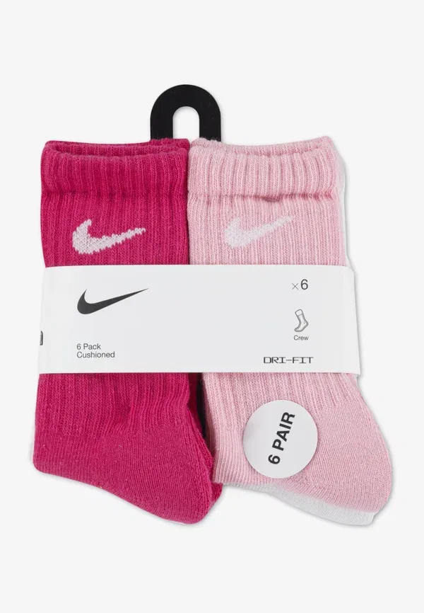 Носки хлопковые Performance Basic Crew 6 Pack Nike Sportswear, Vivid Pink, розовый — фото 3