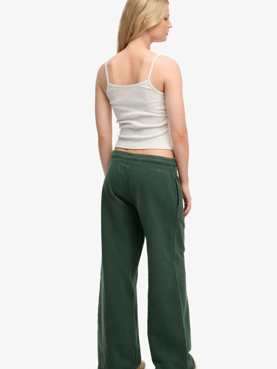 Брюки свободного кроя Mid Rise Baggy Superdry, зеленые — фото 4
