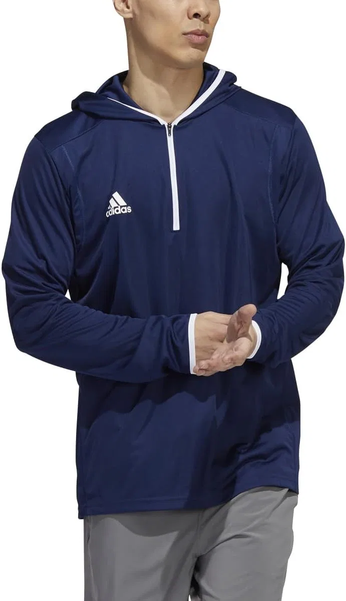 Детская футболка с капюшоном и молнией Squadra 21 adidas, Navy Blue/White