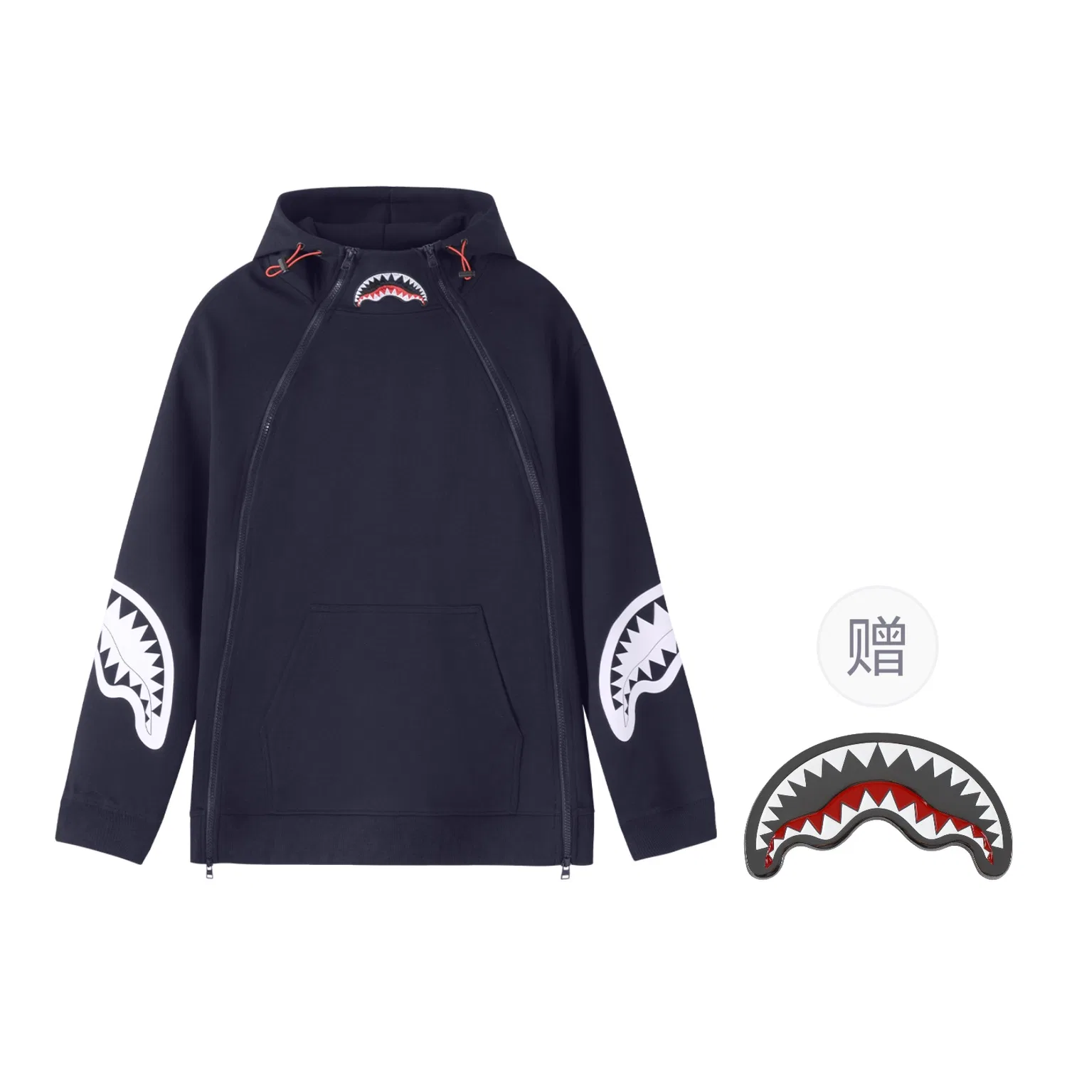 Детский худи с капюшоном с магнитом на холодильник SPRAYGROUND, Navy Blue
