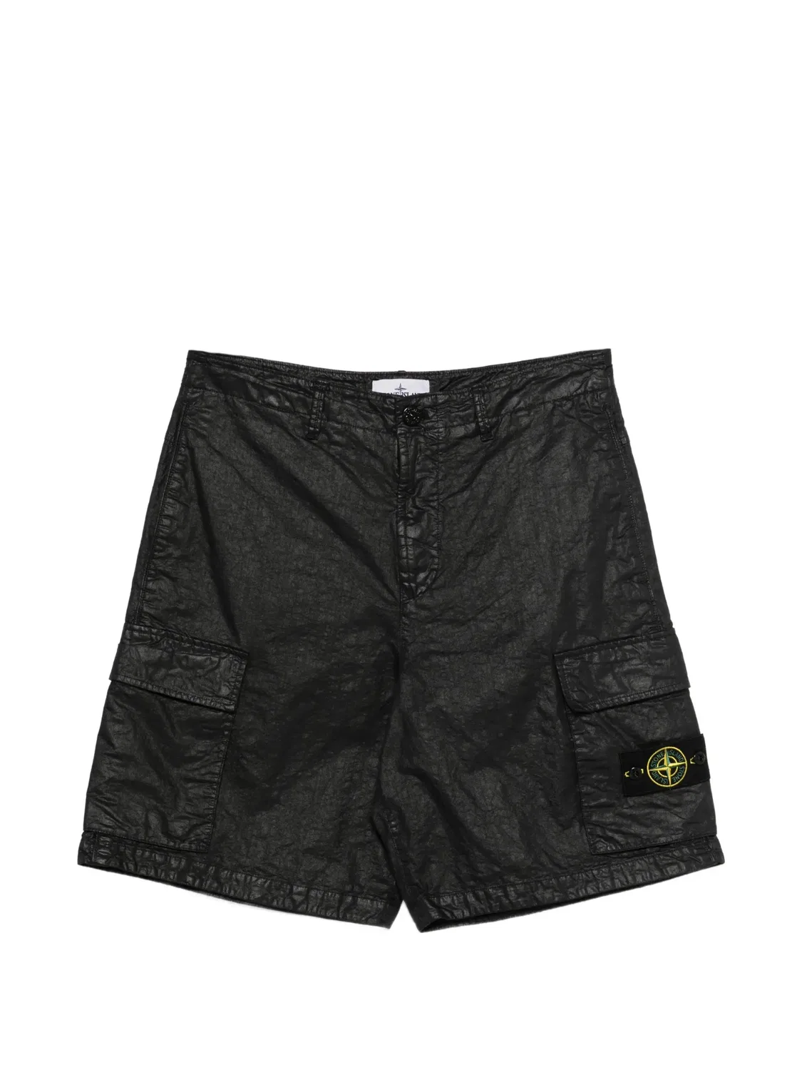 Шорты карго с логотипом Stone Island, черный