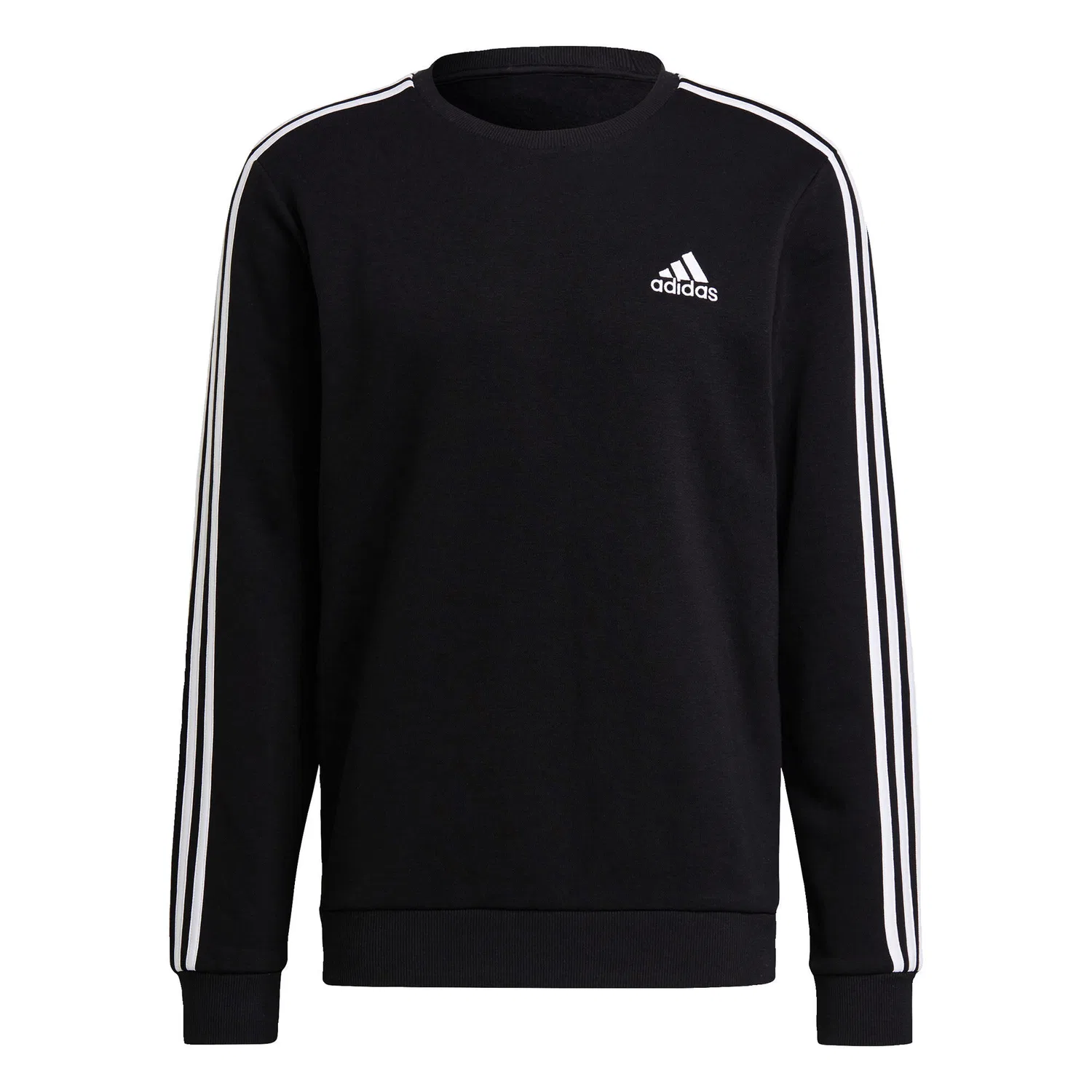 Мужской свитшот с принтом Essentials Fleece 3-Streifen Adidas, Schwarz Weiss — фото 2