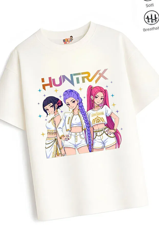 Детская оверсайз футболка с принтом Hun Design Belya Kids Wear, Multicolor — фото 2