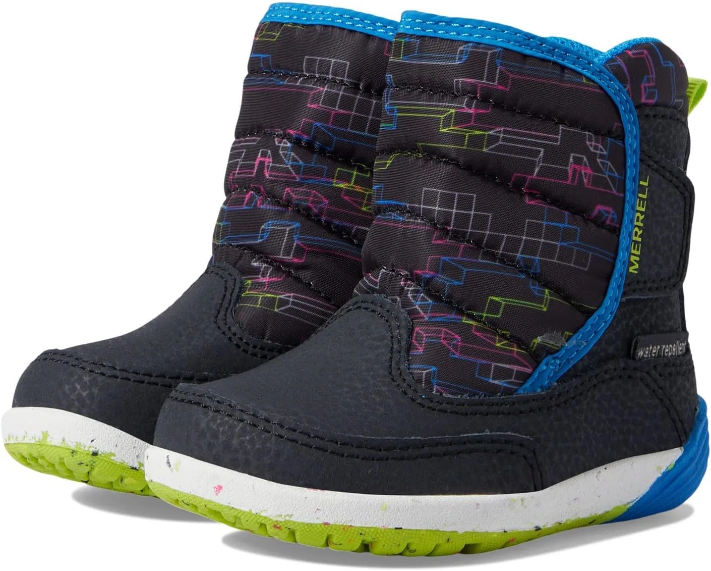Детские зимние ботинки для мальчиков Bare Steps PufferSnow Merrell, Carbon/Multi