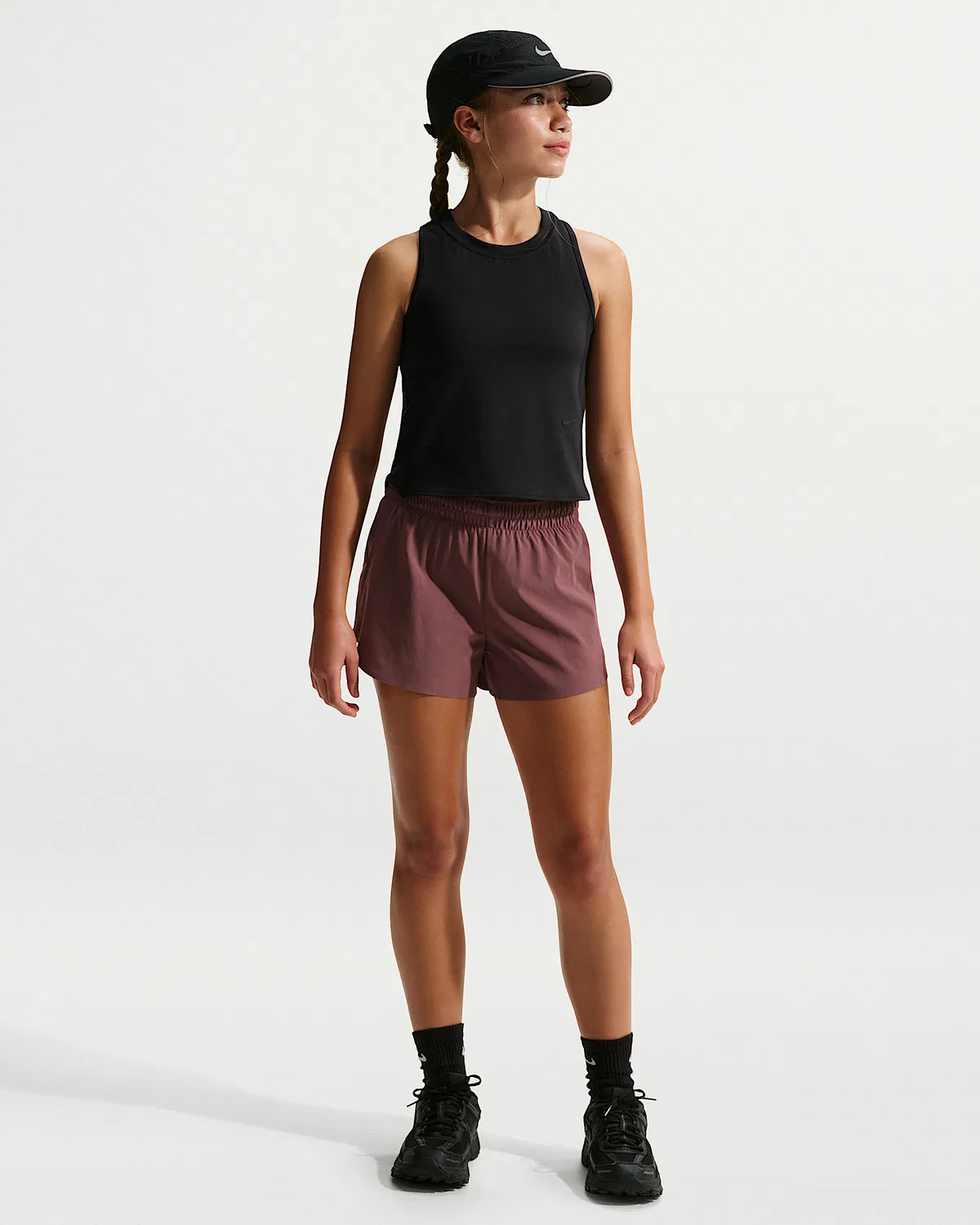 Детский топ Nike MAVN Dri-FIT Knit Tank, Black/Black/Black — фото 4