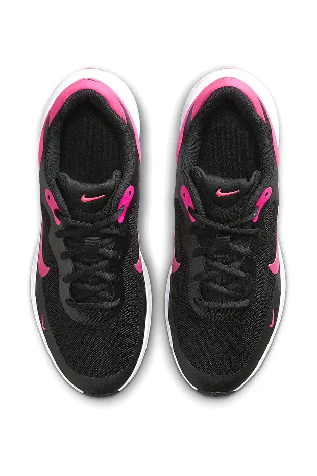 Детские кроссовки для девочек текстильные Revolution 7 gs Nike, Black/White/Hyper Pink — фото 3