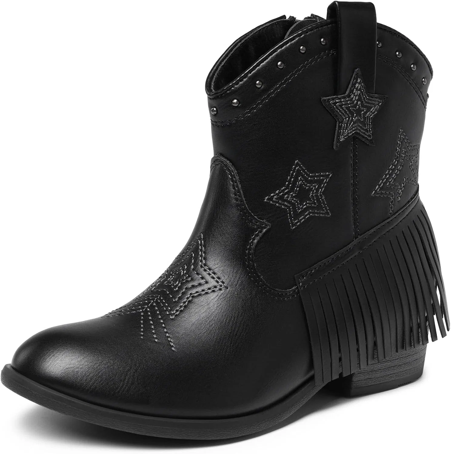 Детские сапоги для девочек с ковбойским стилем DREAM PAIRS, Black