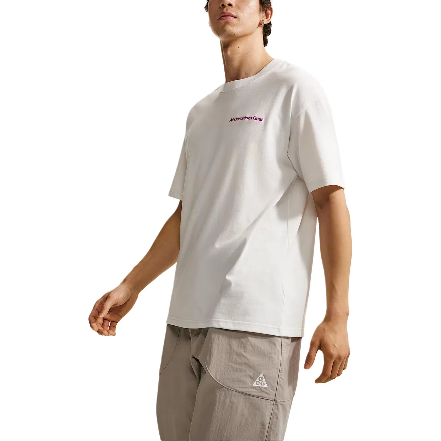 Мужская быстросохнущая футболка Nike ACG Quick Dry, Mountain Peak White — фото 4
