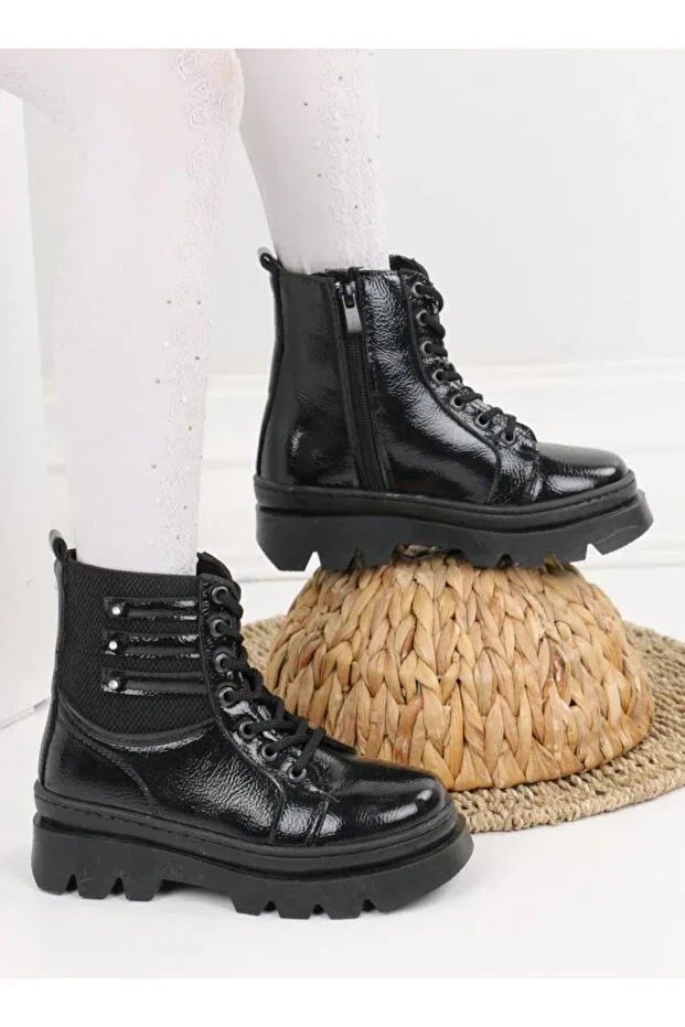 Детские ботинки для девочек с водоотталкивающим покрытием Bornay, Black 15