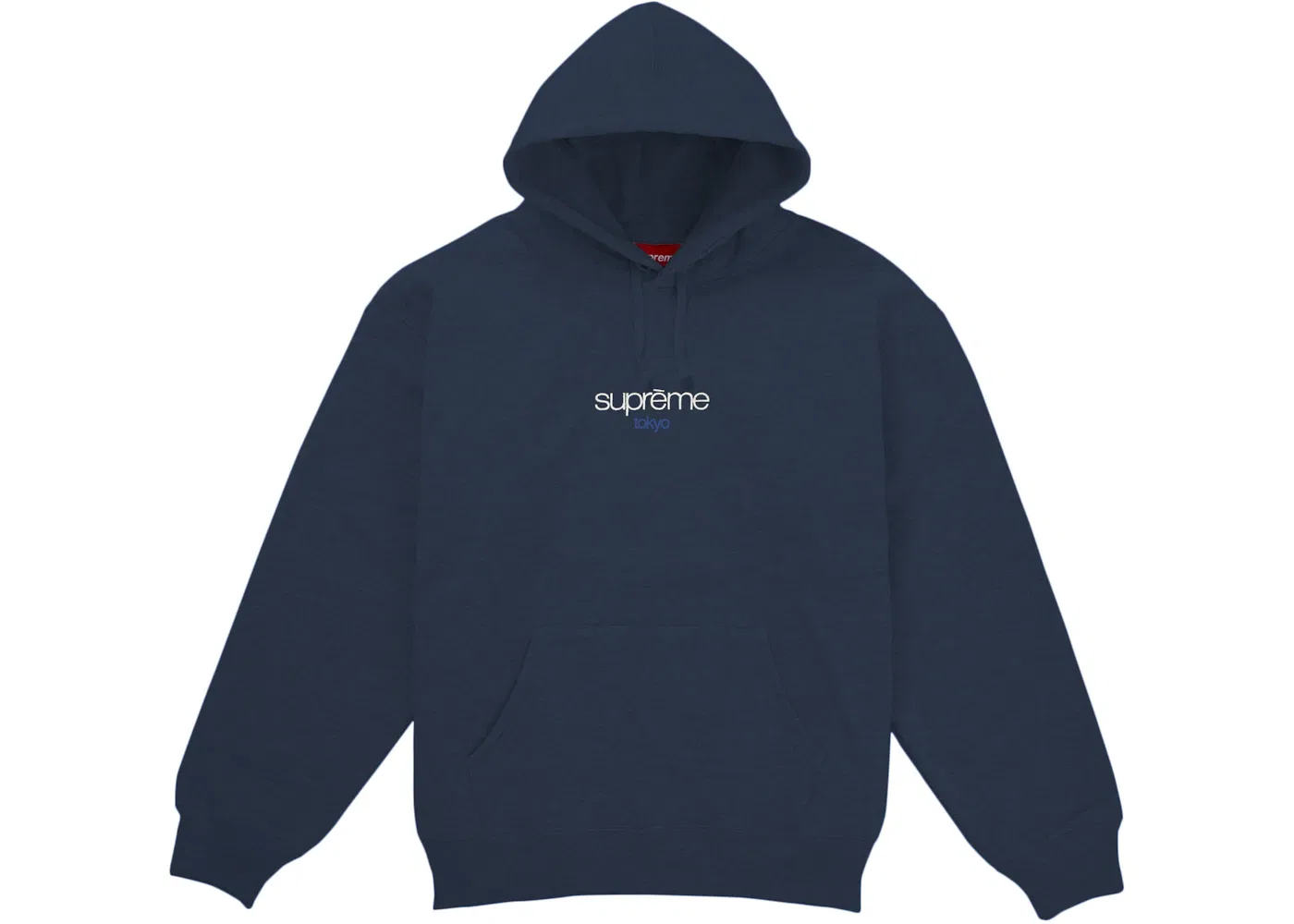 Мужская худи с логотипом Supreme Classic Logo Shop Tokyo, Navy