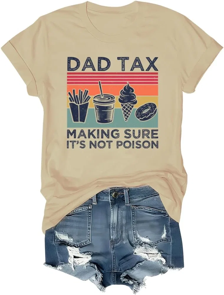 Мужская футболка с принтом Dad Tax Generic, Khaki