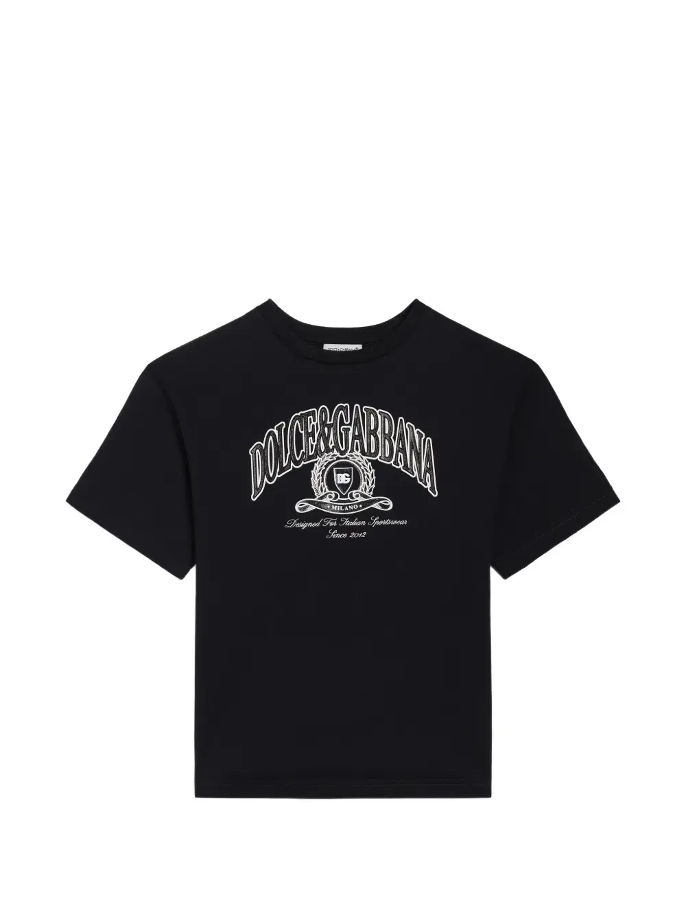 Трикотажная футболка с логотипом Dolce & Gabbana Kids, синий