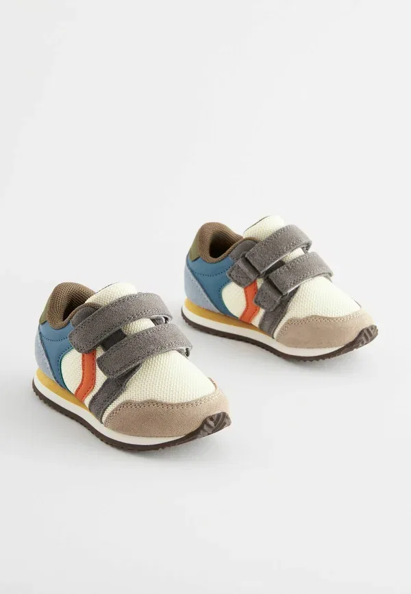 Кроссовки с двойной липучкой, замша Wide fit double strap baby trainers, Next, крапчатый бежевый — фото 2