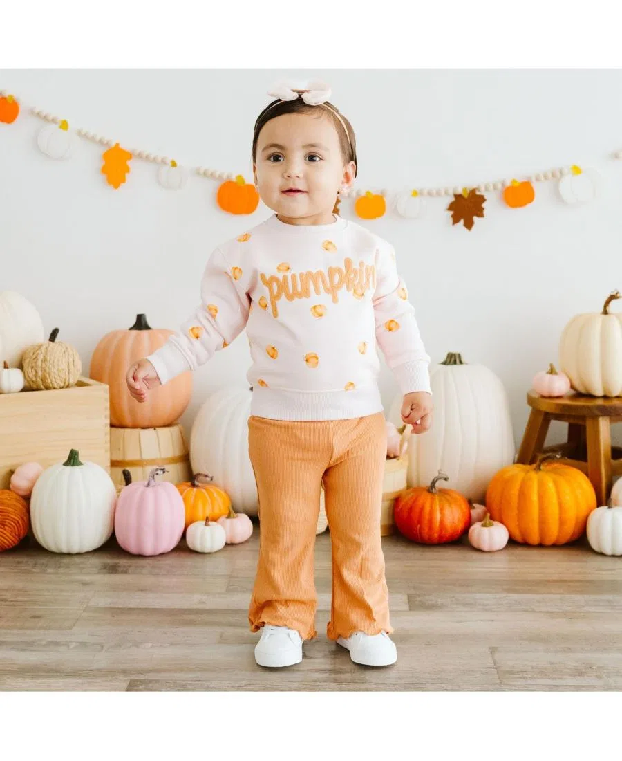 Свитшот с принтом Pumpkin Stitch Patch Sweet Wink, Ballet Pink — фото 4