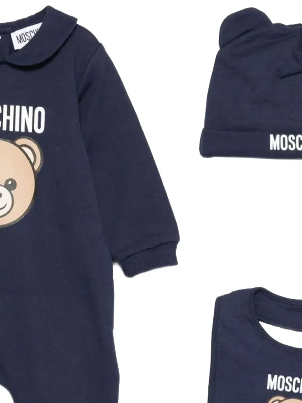 Комплект для новорожденного с аппликацией Moschino Kids, синий — фото 2