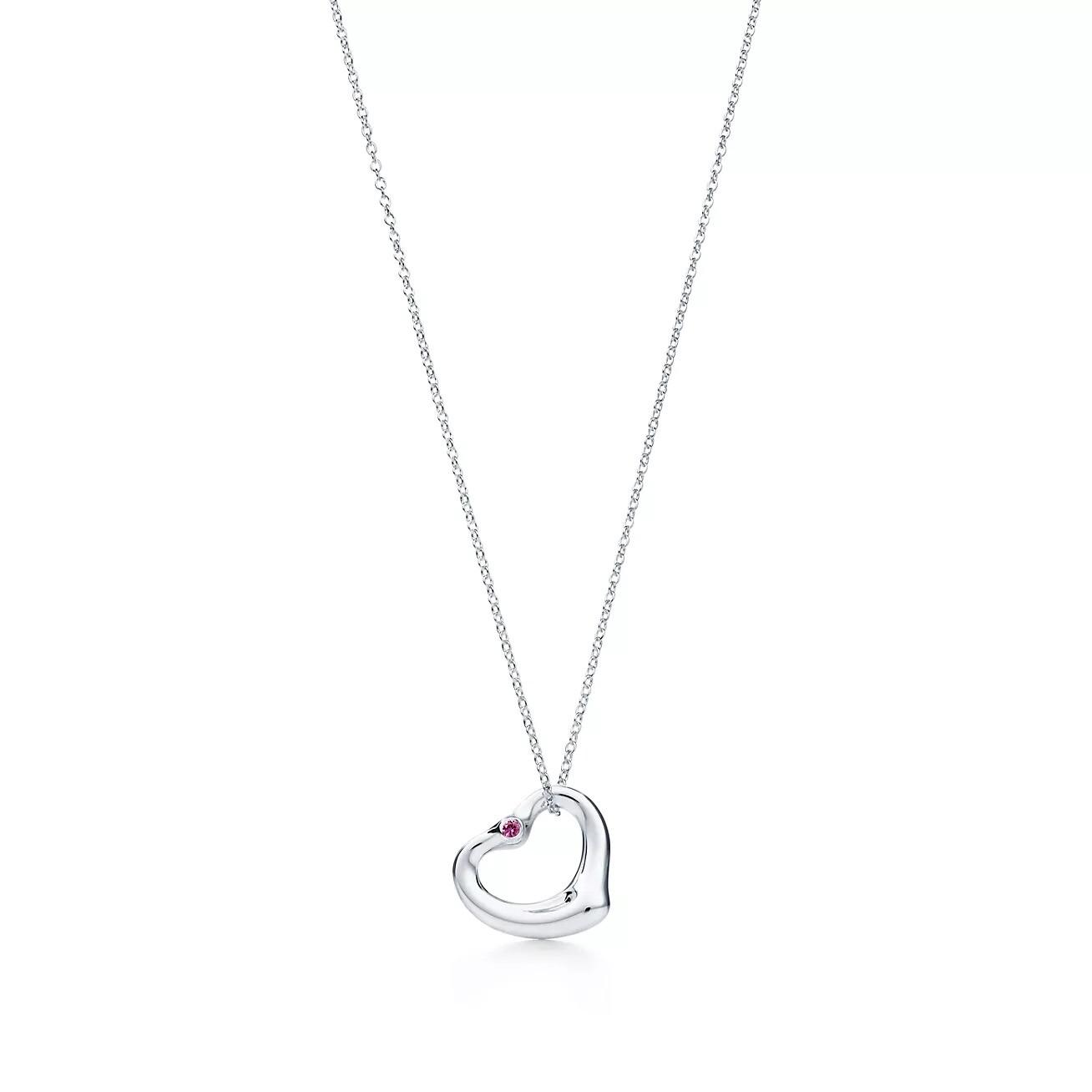 

Колье Tiffany & Co. x Elsa Peretti Open Heart, серебро/розовый сапфир