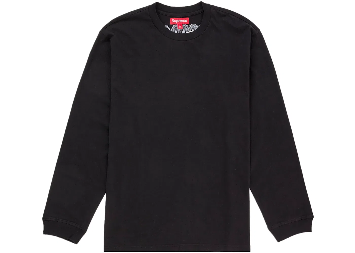 Мужской лонгслив с вязаным логотипом Intarsia L/S Top Supreme, черный — фото 2