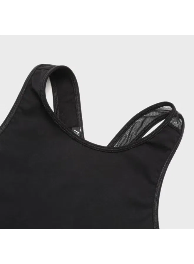 Боди с открытой спиной на кнопках Zara, черный — фото 4