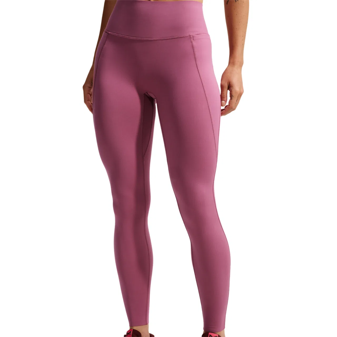 Женские леггинсы с высоким поясом, 7/8, с карманами, Dri-FIT, Nike, Pink Smoke