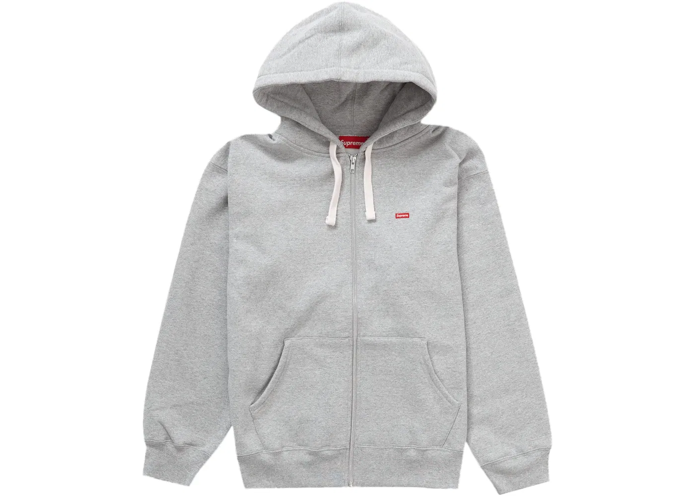 Мужская худи на молнии с капюшоном Supreme, Heather Grey